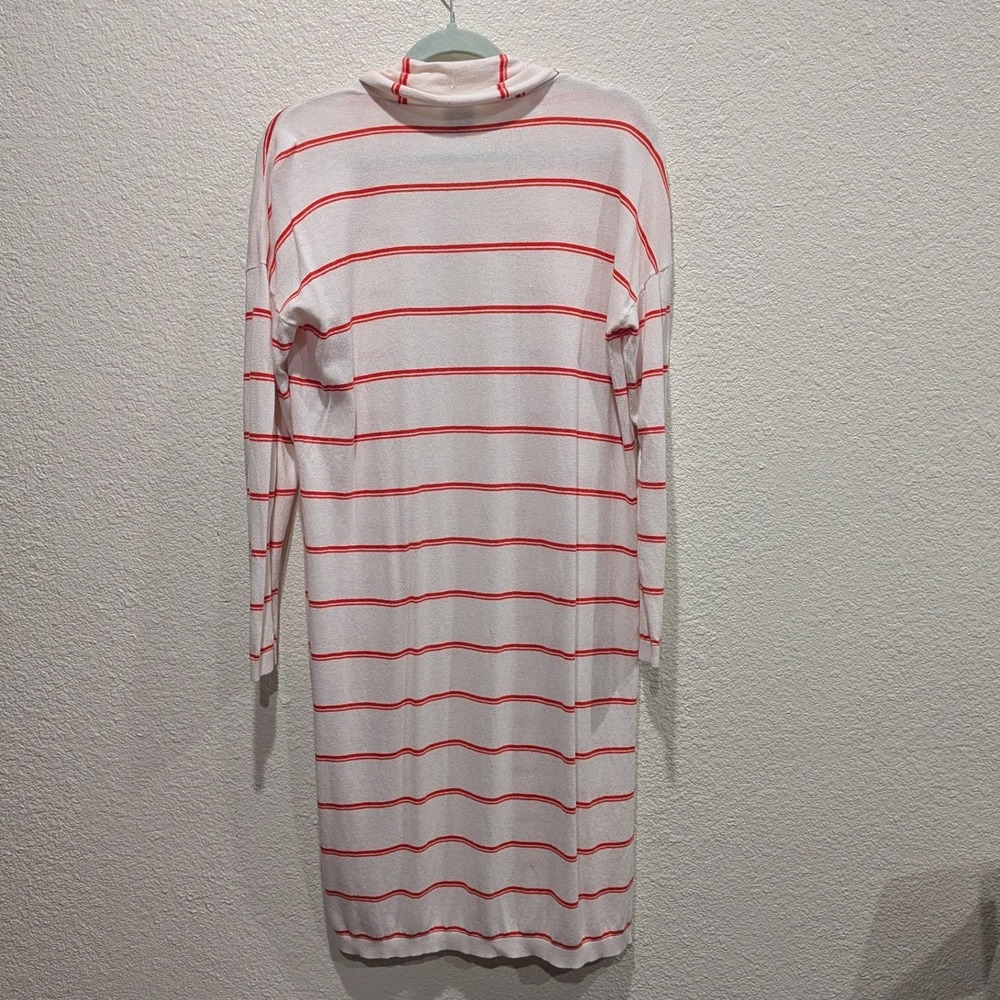 Cabi Womens Stroll Cardigan M Summer Stripe Duster Coastal Preppy Beachy - Picture 4 of 9